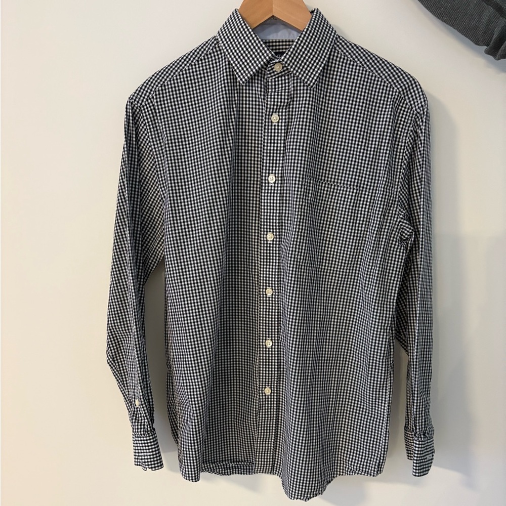 Nautica Black and White Gingham Shirt